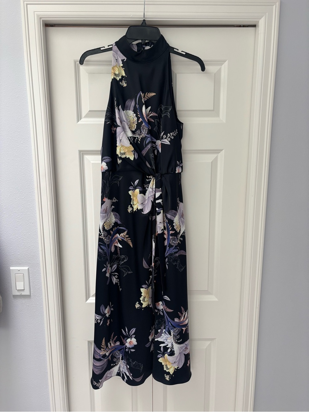 Ted Baker Black Floral Halter Maxi Dress